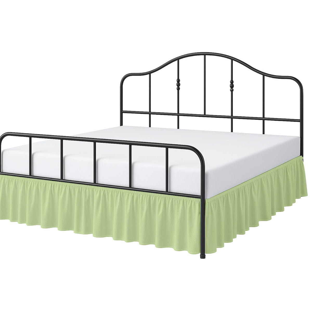 Cottington Lane Extra Long Ruffled College Dorm Bed Skirt 36 Inch Drop, Premium Hotel Collection Brushed Mircofiber Twin XL Dust Ruffle Raised Dorm Room Essentials and Decor, White Solid