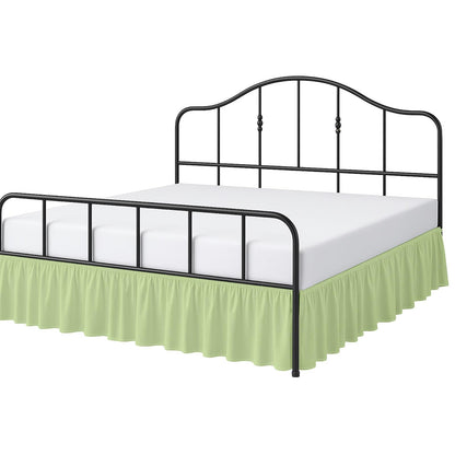 Cottington Lane Extra Long Ruffled College Dorm Bed Skirt 36 Inch Drop, Premium Hotel Collection Brushed Mircofiber Twin XL Dust Ruffle Raised Dorm Room Essentials and Decor, White Solid