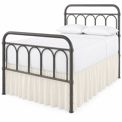 Cottingon Twin XL 32 Inch Drop Extended Dorm Room Bed Skirt,100% Microfiber College Bed Essentials Extra Long Size Dust Ruffle,White