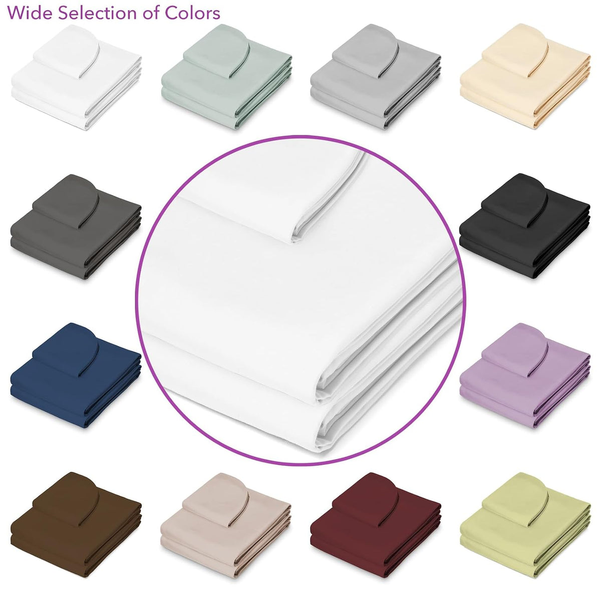 Saloniture 3-Piece Microfiber Massage Table Sheet Set - Premium Facial Bed Cover - Includes Flat and Fitted Sheets with Face Cradle Cover - White