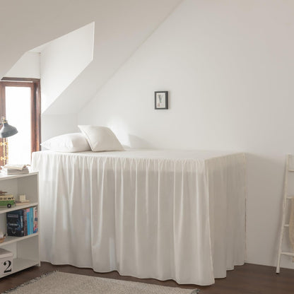 Dorm Room Bed Skirt Twin XL, College DormEssentials - White, 32 Inch