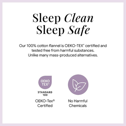 Tribeca Living King Cotton Flannel Flat Sheet Only 170-GSM - Oversized 112 x 106 Inch Dimensions for Generous Bed Coverage - Soft Breathable Bedding in Lavender