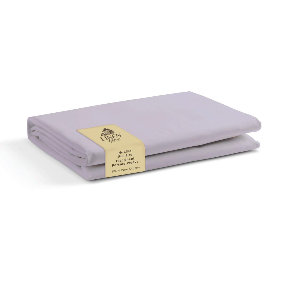 Linen Home Queen Size Flat Sheet Only 100% Cotton Percale, White