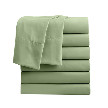 FreshCulture Full Flat Sheets Only, Pack of 6, Soft Microfiber Bedding Sheets for Home, Salons, Hotels, Bulk Flat Sheets Only Full Size (Dark Grey)