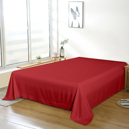 Bedding Twin Flat Sheet - Soft Brushed Microfiber, Shrinkage and Fade Resistant Top Sheet - Easy Care - 1 Flat Sheet Only, Pink