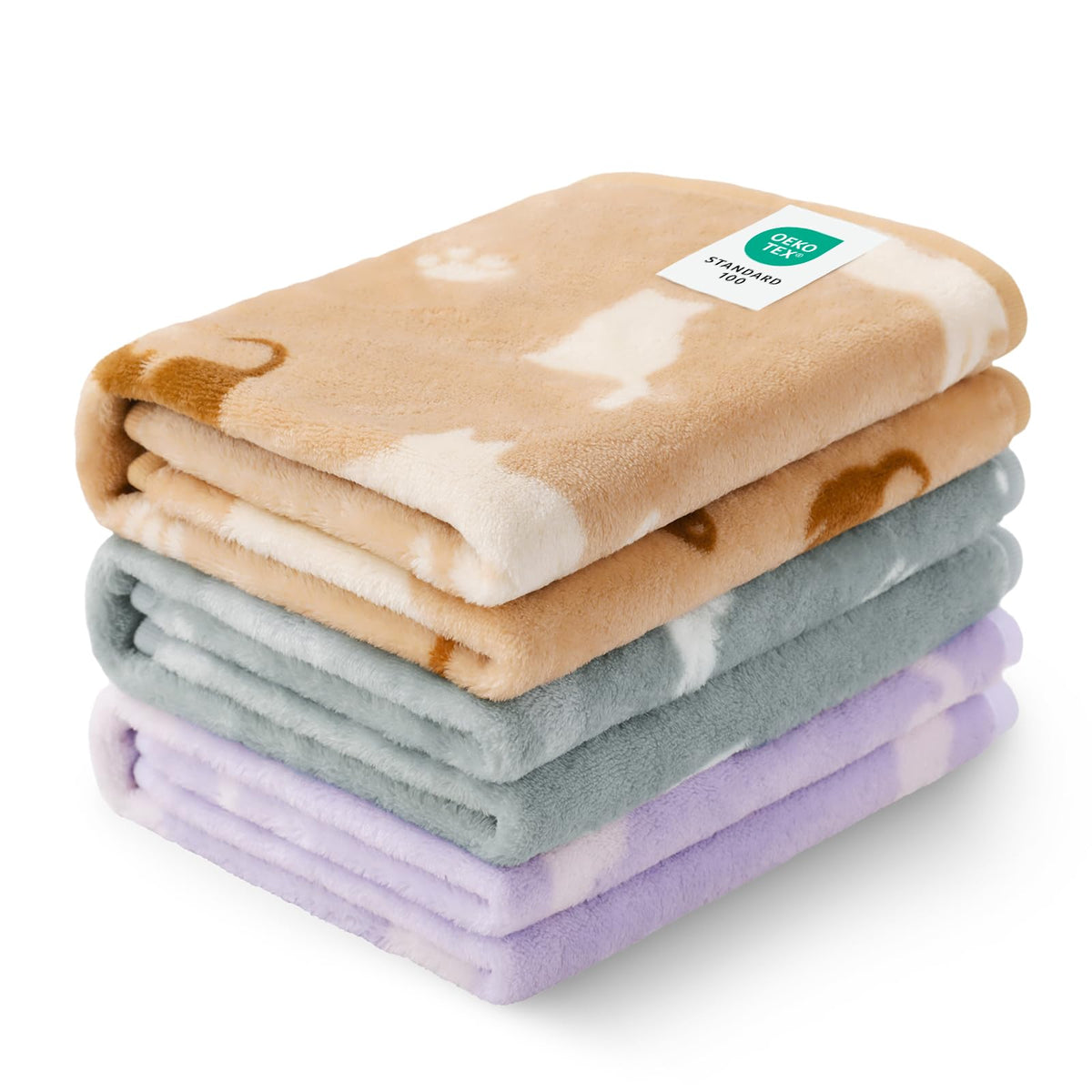 Luciphia Dog Blanket 3 Pack, Soft Cozy Fleece Throw for Puppy Cat,23"x16"