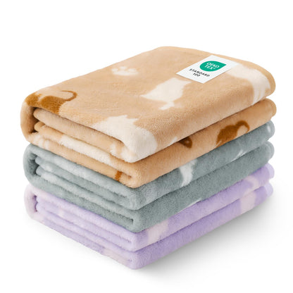 Luciphia Dog Blanket 3 Pack, Soft Cozy Fleece Throw for Puppy Cat,23"x16"