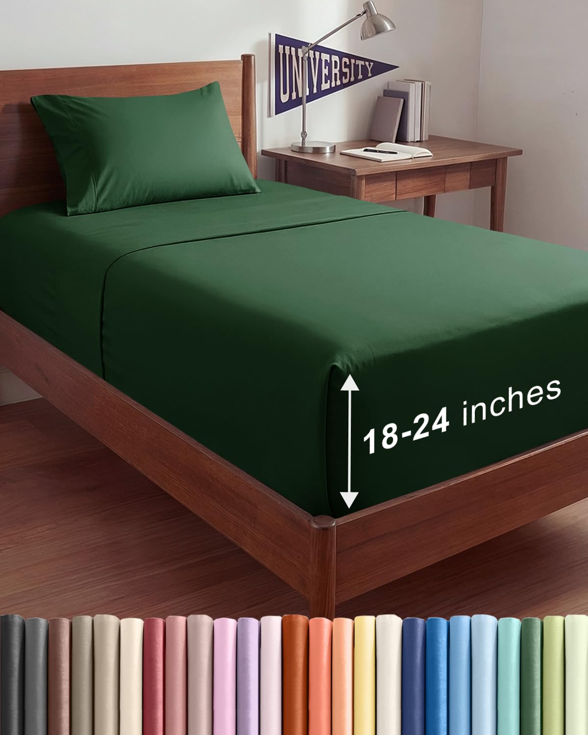 Extra Deep King Sheet Set - 4 Piece Breathable & Cooling - Antique White