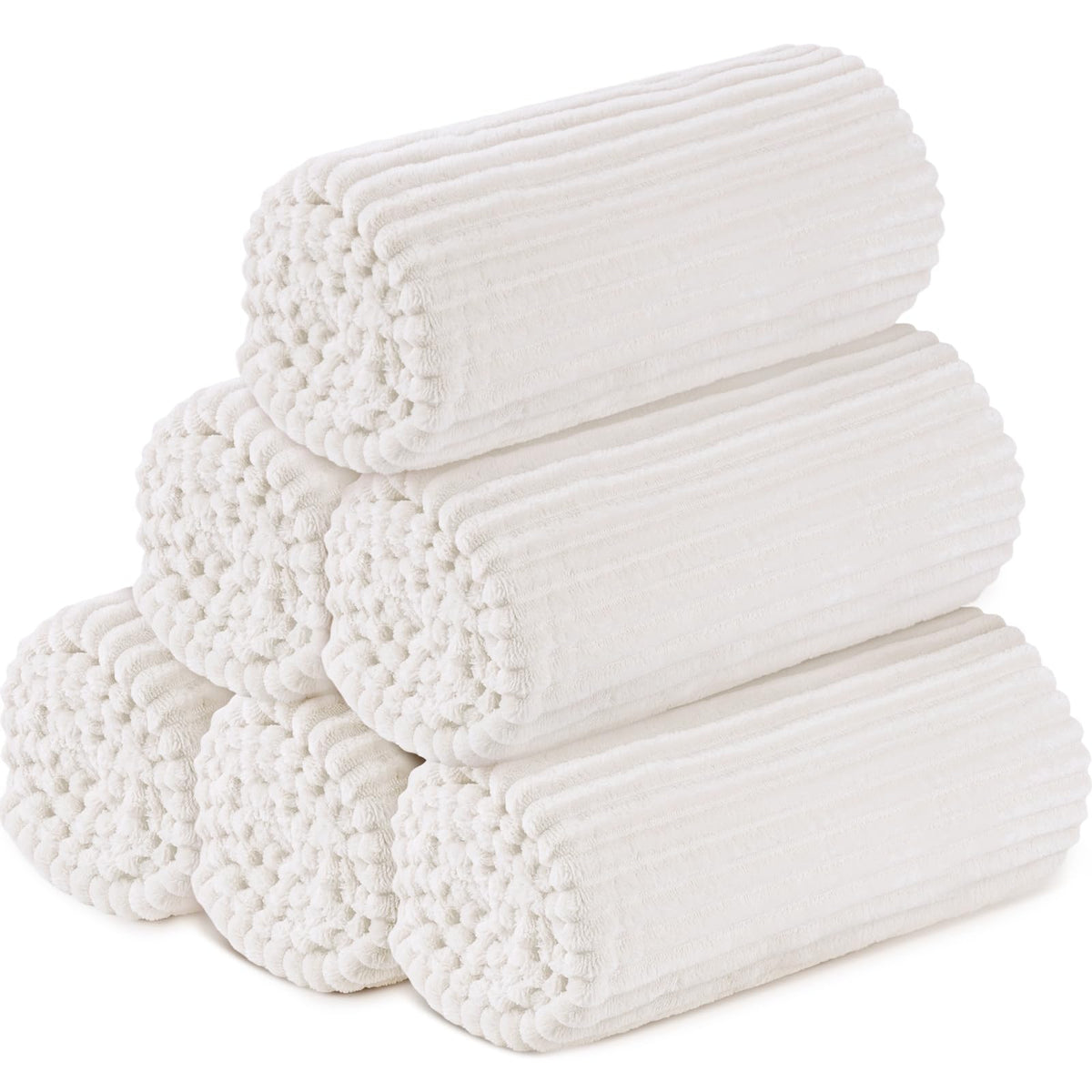 Buryeah 12 Pcs Flannel Blankets Bulk,Fall Outdoor Wedding, Multicolor