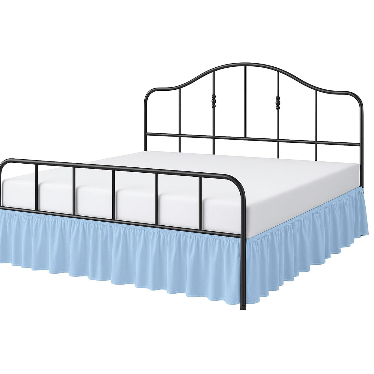Cottington Lane Extra Long Ruffled College Dorm Bed Skirt 36 Inch Drop, Premium Hotel Collection Brushed Mircofiber Twin XL Dust Ruffle Raised Dorm Room Essentials and Decor, White Solid