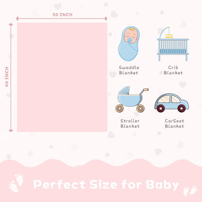 Yurhap Heart Baby Blanket, Love Plush Fleece Baby Blankets for Girls Boys