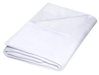 ZPECC Twin Flat Sheets Only White 6 Pack, Color-Coded Hem Threads