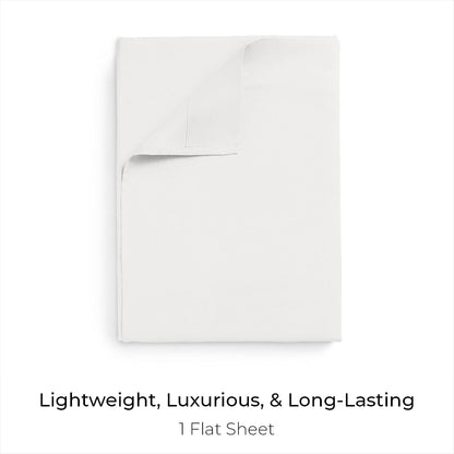 Mellanni King Size Flat Sheet - Iconic Collection Bedding