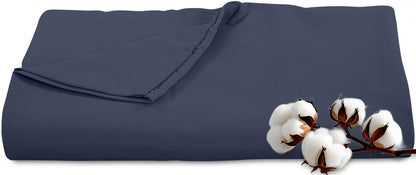 Royale Linens 300 Thread Count 100% Cotton Queen Flat Sheet Only - Super Soft Flat Sheets Only - Top Sheet Sold Separately - Breathable, Cool & Crisp White Flat Sheet (Queen, White)