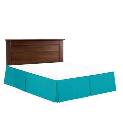 100% Cotton 800 Thread Count Box Pleated Bed Skirt - Luxury Pleated Dust Ruffle, Bed Skirt, Easy Fit with 15 Inch Tailored Drop, King Size White Solid