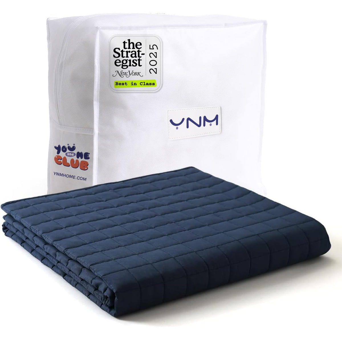 YnM 15lbs Weighted Blanket for Adults, 48x72 Inches, Dark Grey