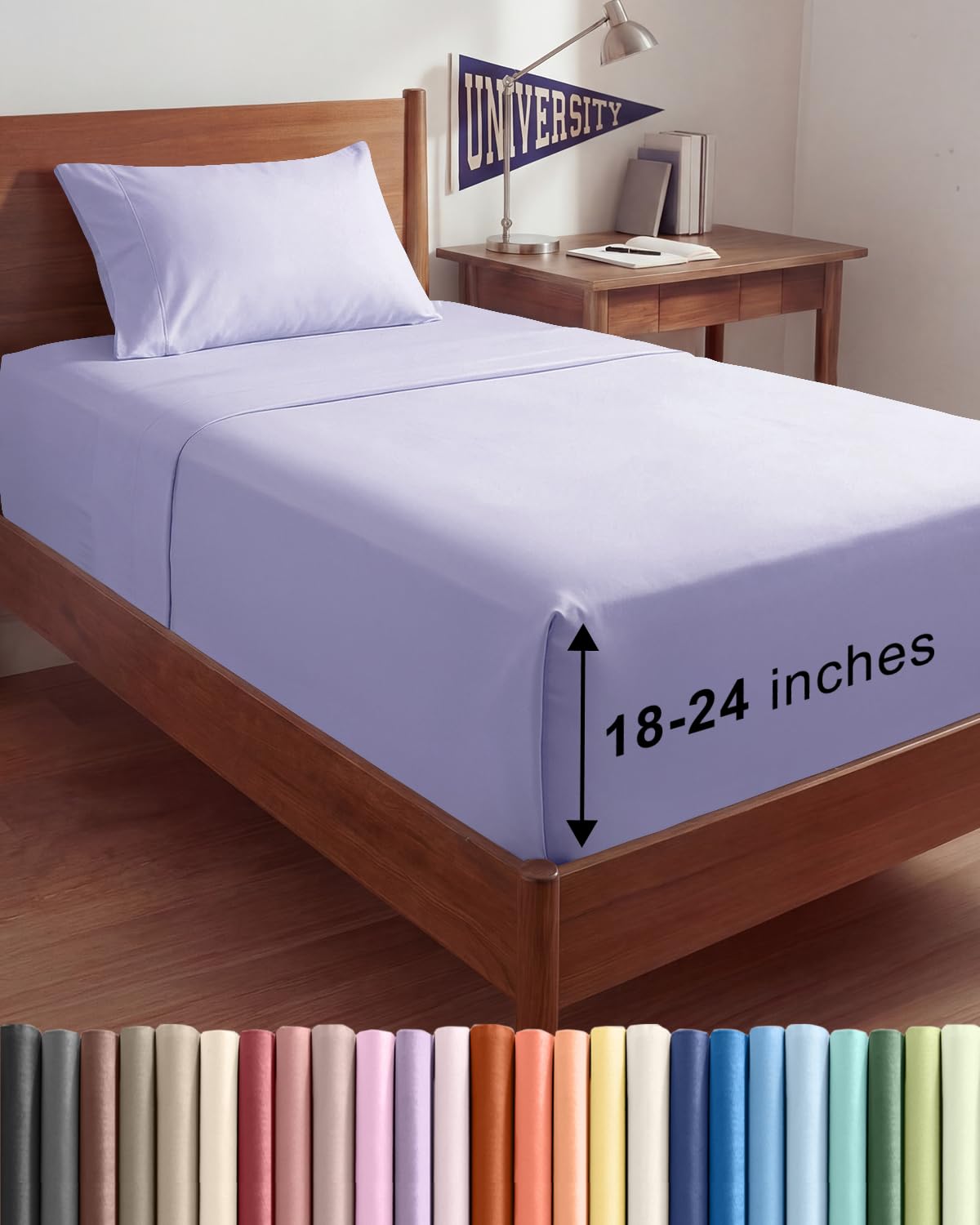 Extra Deep King Sheet Set - 4 Piece Breathable & Cooling - Antique White