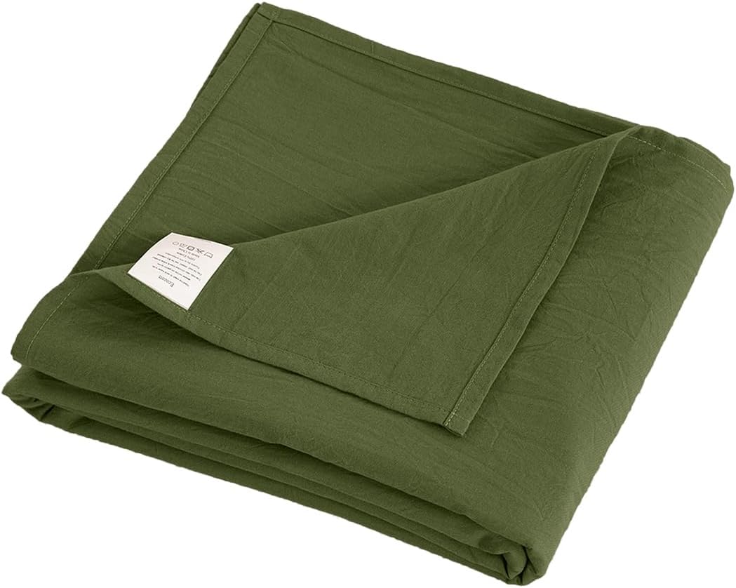 Ecocott Queen Flat Sheet - Hotel Quality Flat Sheets Only - Cotton Top Sheet - Ultra Soft & Breathable - Wrinkle Free & Fade Resistant - 1 Piece Flat Sheet (Queen, Avocado Green)