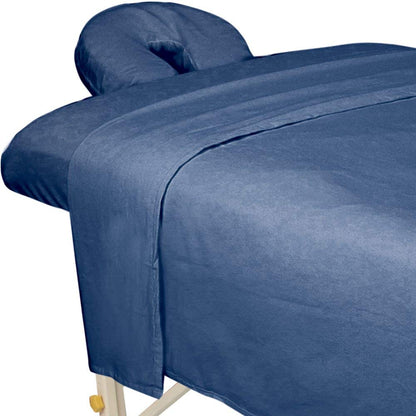 ForPro Premium Flannel 3-Piece Massage Sheet Set, Natural