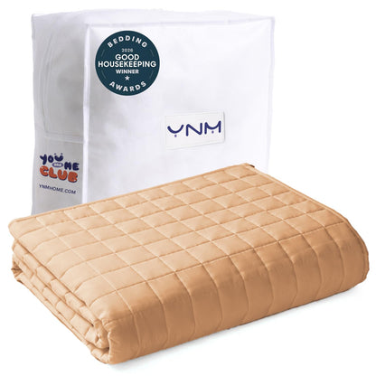 YnM 15lbs Weighted Blanket for Adults, 48x72 Inches, Dark Grey
