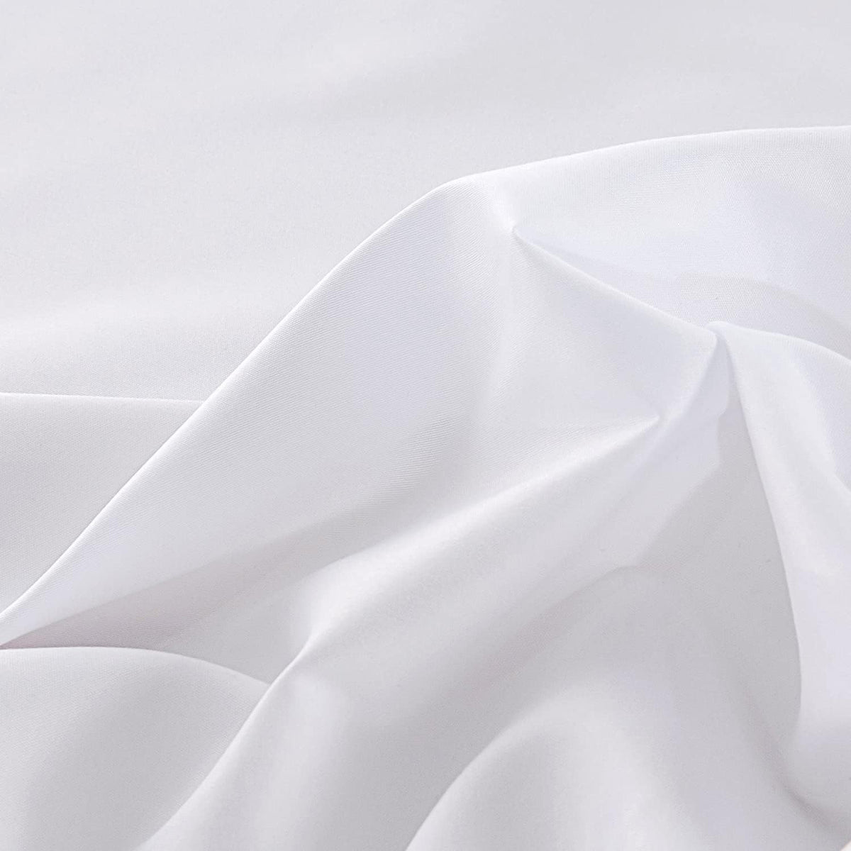 Lirex 2-Pack Twin Size Flat Sheet Set, Ultra-Soft Brushed 1800 Microfiber, Breathable & Wrinkle-Free, Machine Washable (White)