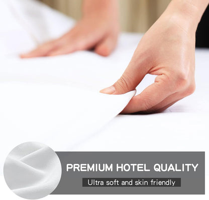 FreshCulture Twin Flat Sheet - Hotel Quality Twin Flat Sheet Only - Brushed Microfiber Top Sheet - Ultra Soft & Breathable - Wrinkle-Free - Easy Care - Single Flat Sheet (Twin, White)