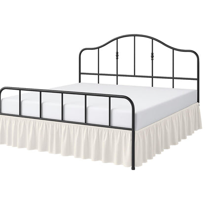 Cottington Lane Extra Long Ruffled College Dorm Bed Skirt 36 Inch Drop, Premium Hotel Collection Brushed Mircofiber Twin XL Dust Ruffle Raised Dorm Room Essentials and Decor, White Solid