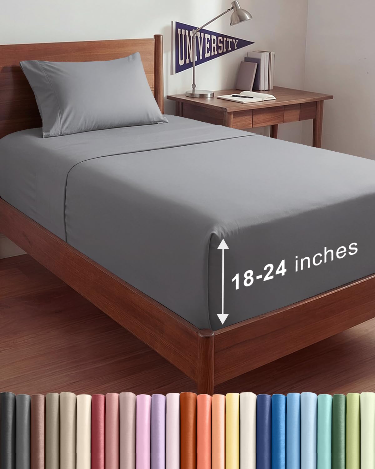 Extra Deep King Sheet Set - 4 Piece Breathable & Cooling - Antique White