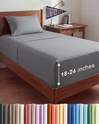 Extra Deep King Sheet Set - 4 Piece Breathable & Cooling - Antique White
