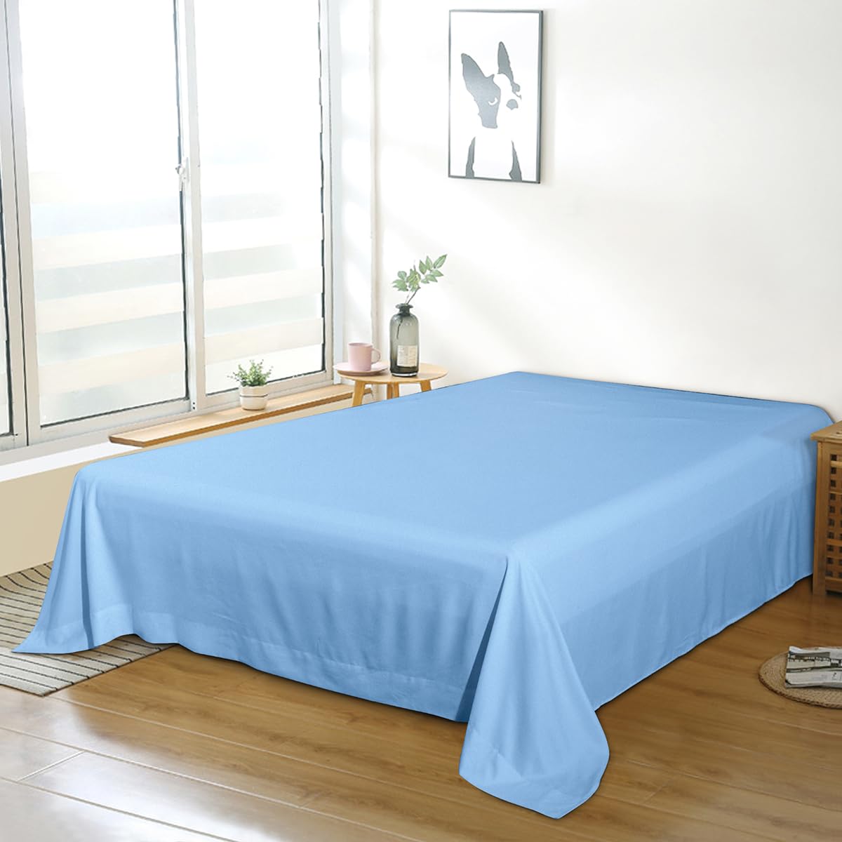 Bedding Twin Flat Sheet - Soft Brushed Microfiber, Shrinkage and Fade Resistant Top Sheet - Easy Care - 1 Flat Sheet Only, Pink