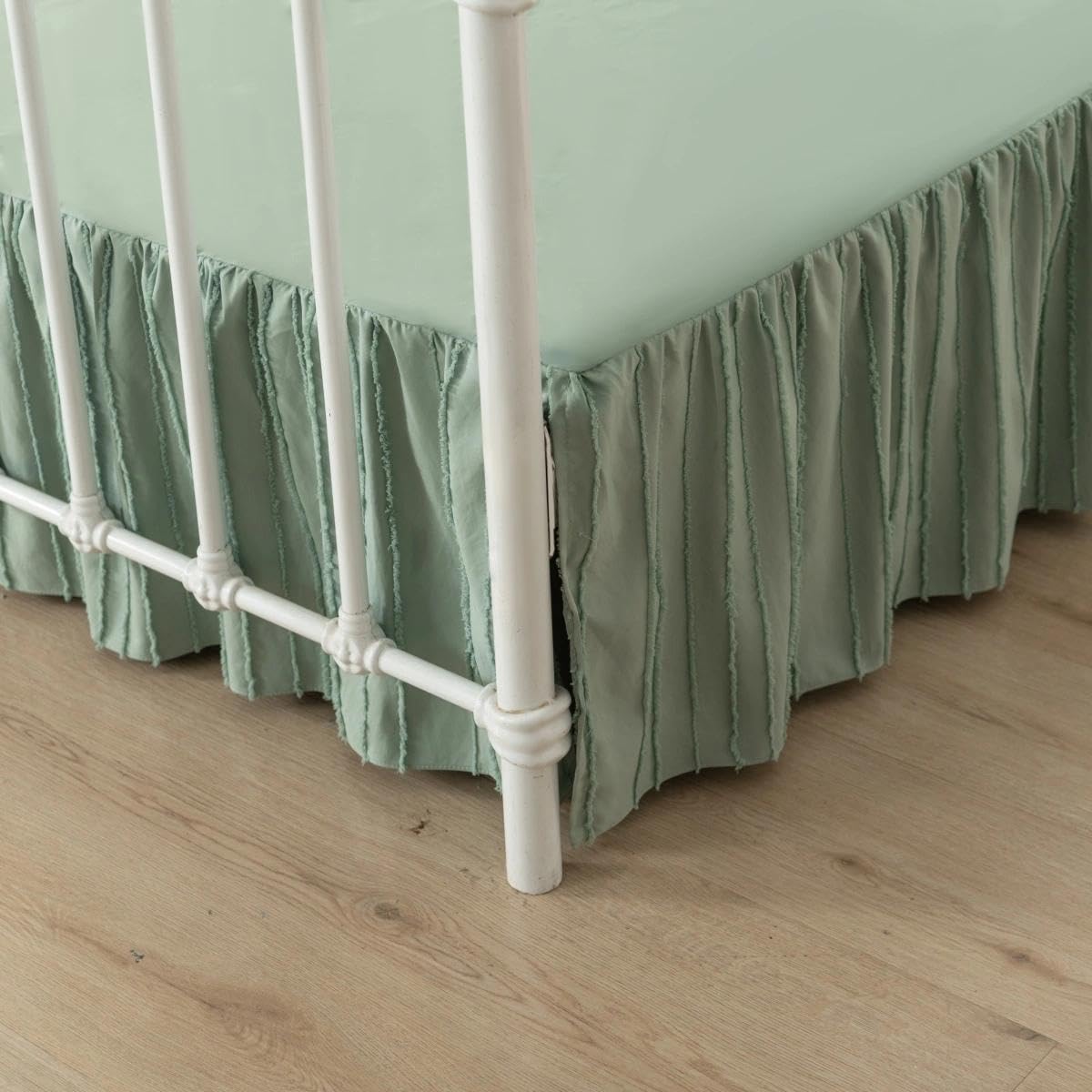 Bed Skirt Full Size, Ruffled Bed Skirts 14 Inch Drop, White