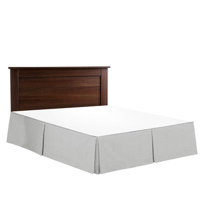 100% Cotton 800 Thread Count Box Pleated Bed Skirt - Luxury Pleated Dust Ruffle, Bed Skirt, Easy Fit with 15 Inch Tailored Drop, King Size White Solid