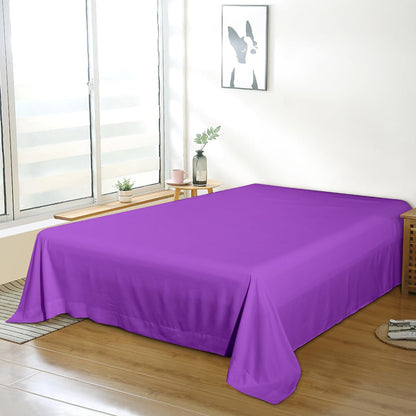 Bedding Twin Flat Sheet - Soft Brushed Microfiber, Shrinkage and Fade Resistant Top Sheet - Easy Care - 1 Flat Sheet Only, Pink