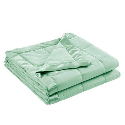 Madison Park Down Alternative Queen Blanket for Bed, Satin Trim, Grey