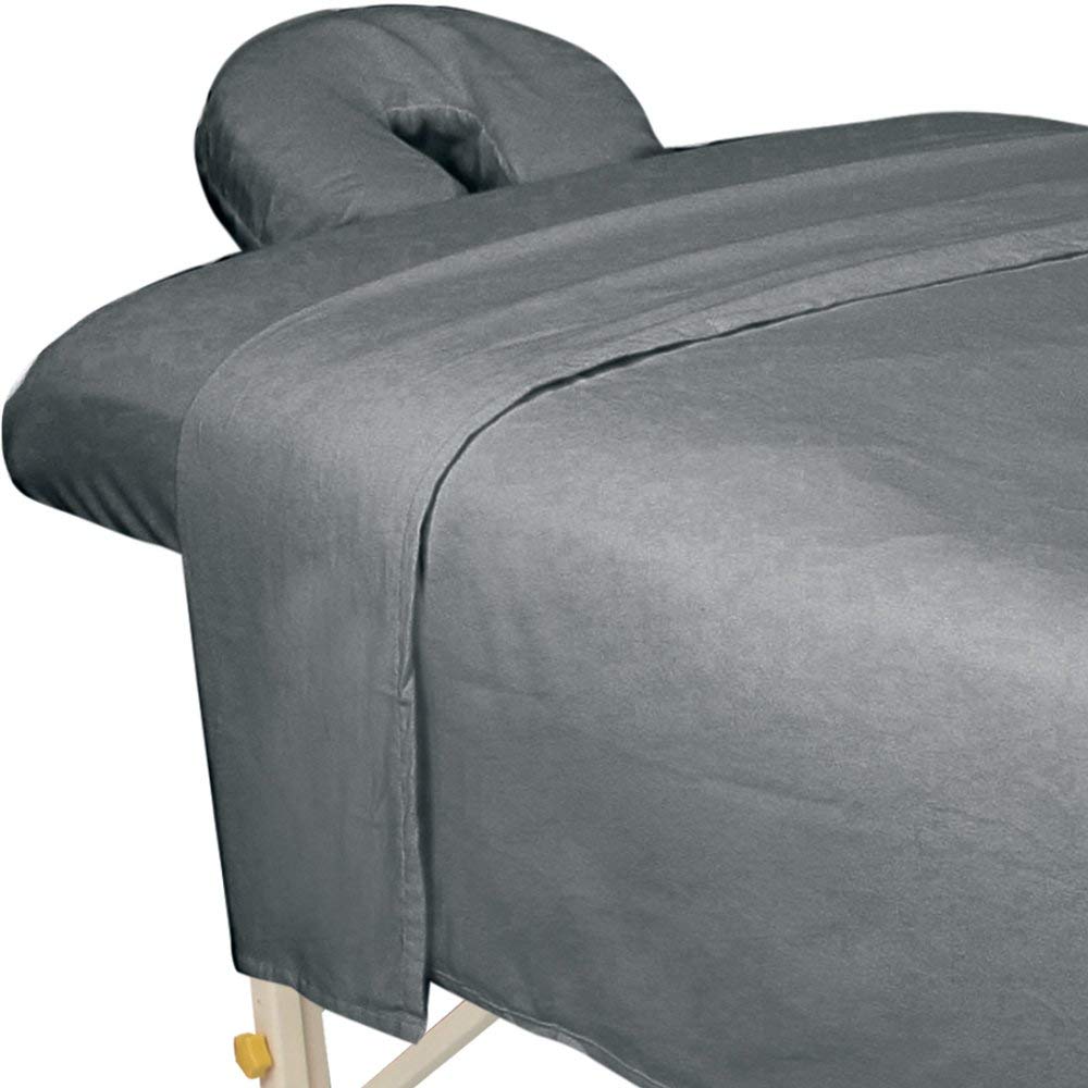 ForPro Premium Flannel 3-Piece Massage Sheet Set, Natural