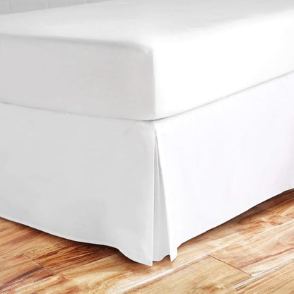 Split Corner Bed Skirt 18 Inch Drop Cal King Size 100% Egyptian Cotton Wrinkle and Fade Resistant Cal King Size, Brown Solid