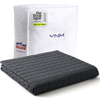 YnM 15lbs Weighted Blanket for Adults, 48x72 Inches, Dark Grey