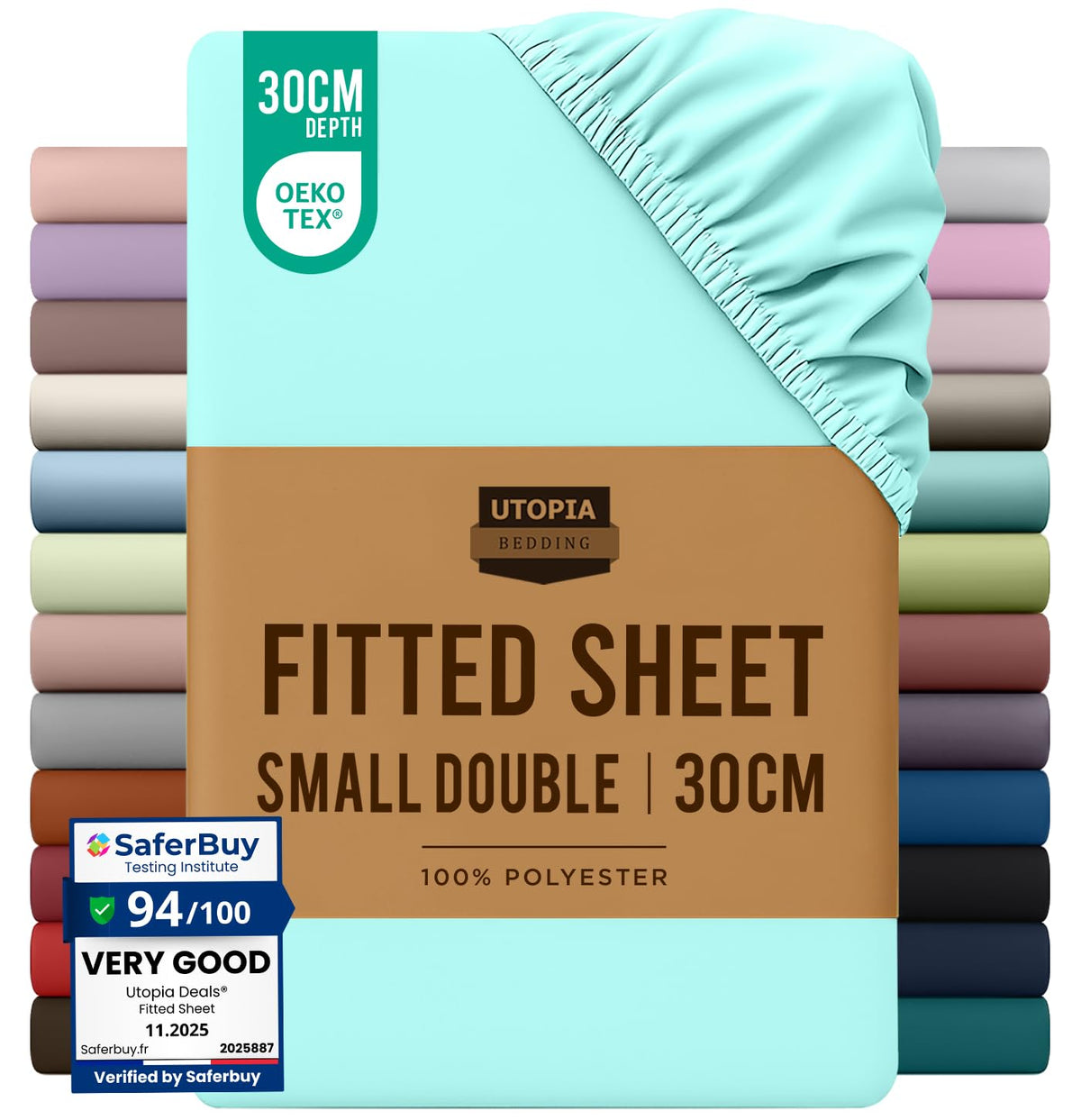 Pack of 6 Twin Fitted Sheet, Fits Up to 15 Inch Deep Pocket, White