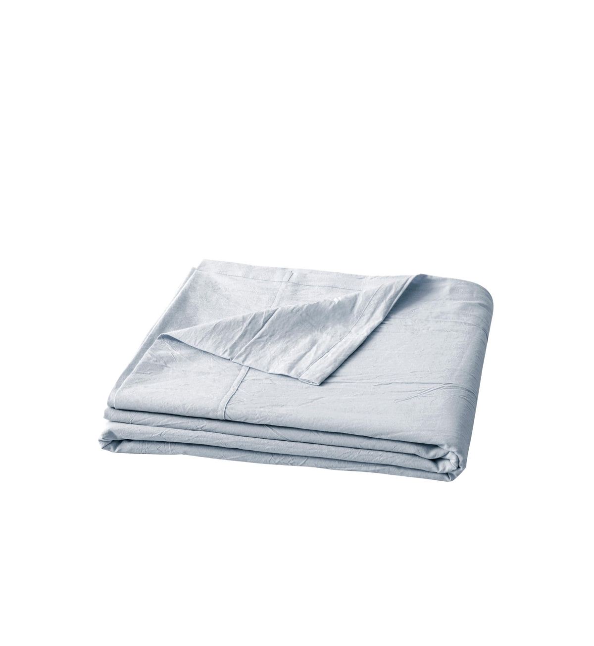 BESTOUCH Queen Flat Sheet 100% Washed Cotton Linen Feel Off White