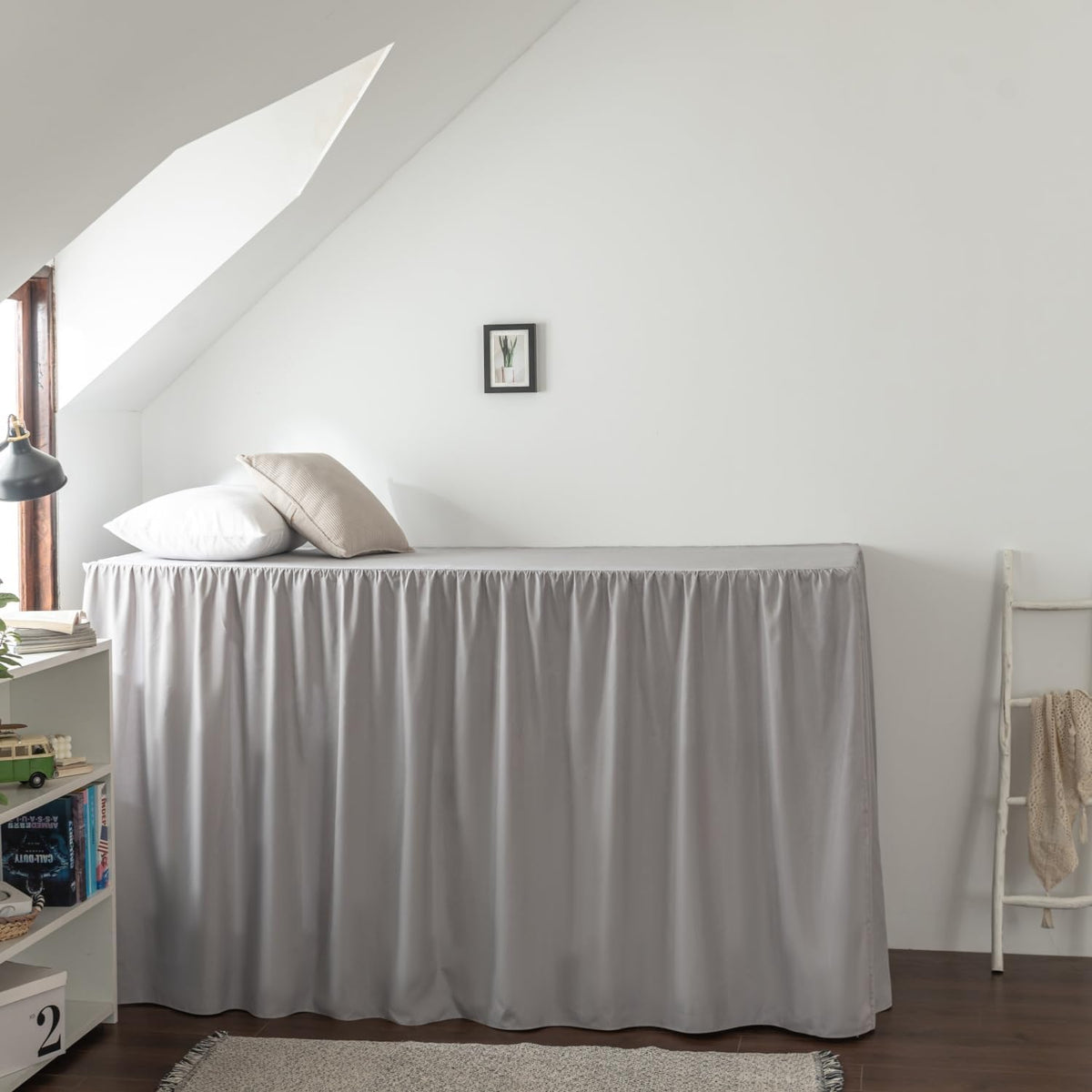 Dorm Room Bed Skirt Twin XL, College DormEssentials - White, 32 Inch