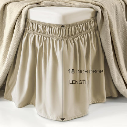 Taupe Wrap Around Bed Skirt,Full/Queen,18" Drop