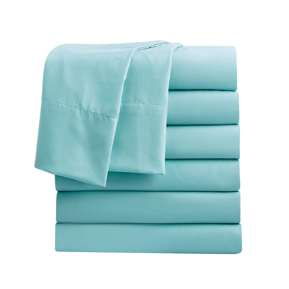 FreshCulture Full Flat Sheets Only, Pack of 6, Soft Microfiber Bedding Sheets for Home, Salons, Hotels, Bulk Flat Sheets Only Full Size (Dark Grey)