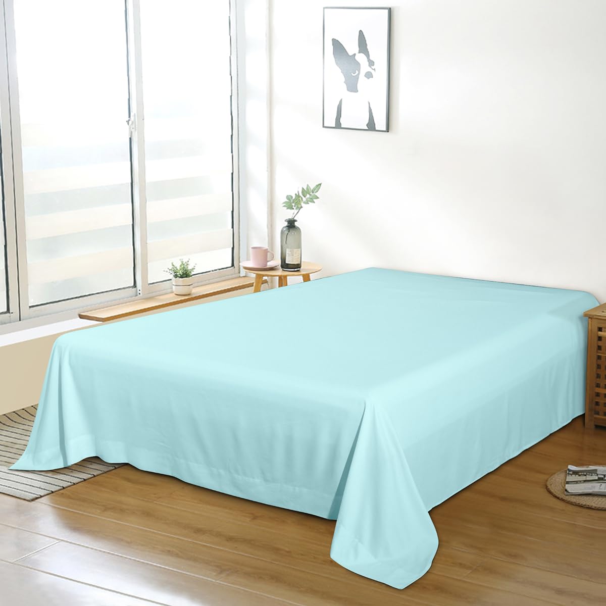 Bedding Twin Flat Sheet - Soft Brushed Microfiber, Shrinkage and Fade Resistant Top Sheet - Easy Care - 1 Flat Sheet Only, Pink