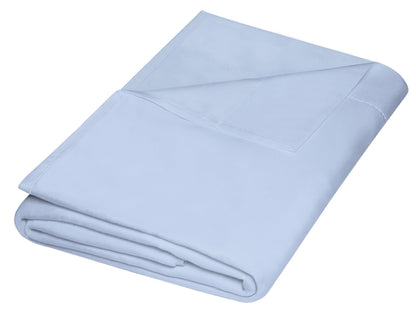 ZPECC Twin Flat Sheets Only White 4 Pack, Color-Coded Hem Threads