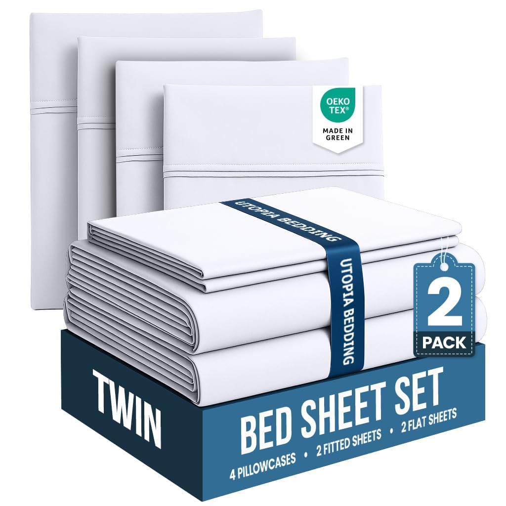 Queen Sheets Set, 4 Pieces 16" Deep Pocket Hotel Luxury Bed Sheets, Grey