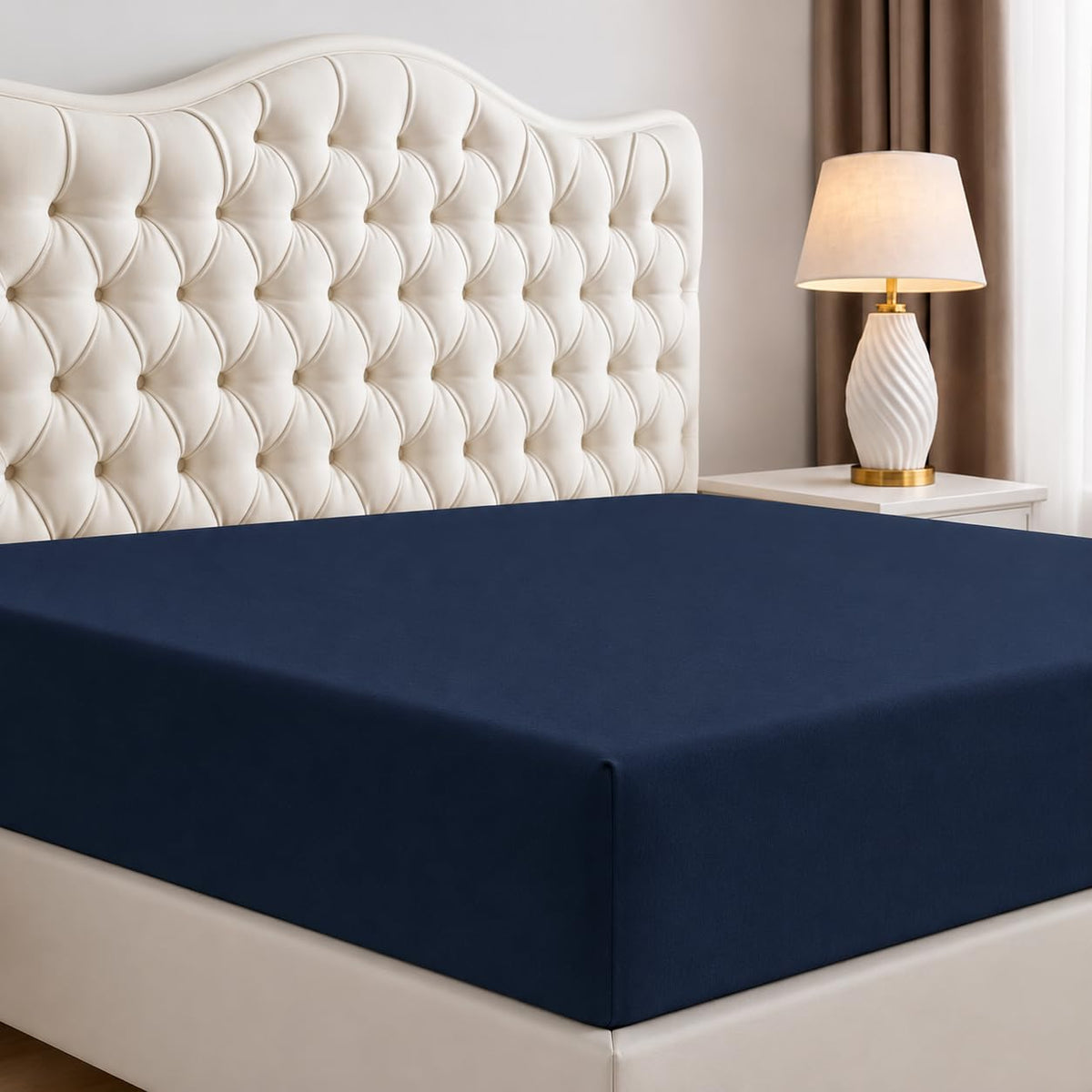 Pack of 6 Twin Fitted Sheet, Fits Up to 15 Inch Deep Pocket, White