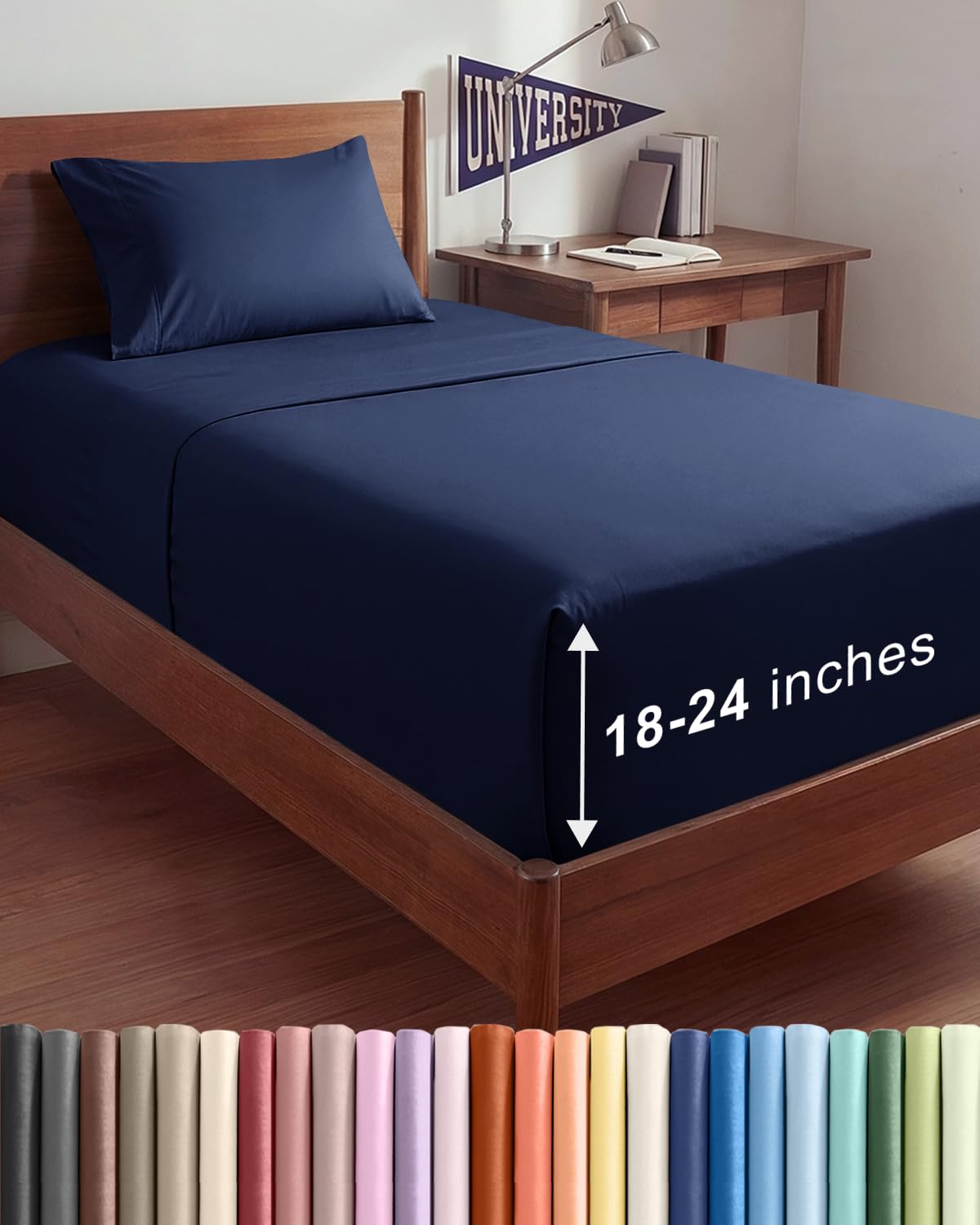 Extra Deep King Sheet Set - 4 Piece Breathable & Cooling - Antique White