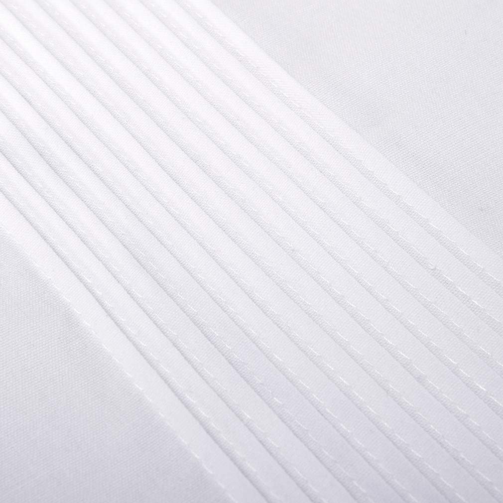 Valea Home Bed Skirt with Split Corners Durable Elegant Luxury Dust Ruffle with Pin Tucking 14 inch Tailored Drop, Full, White