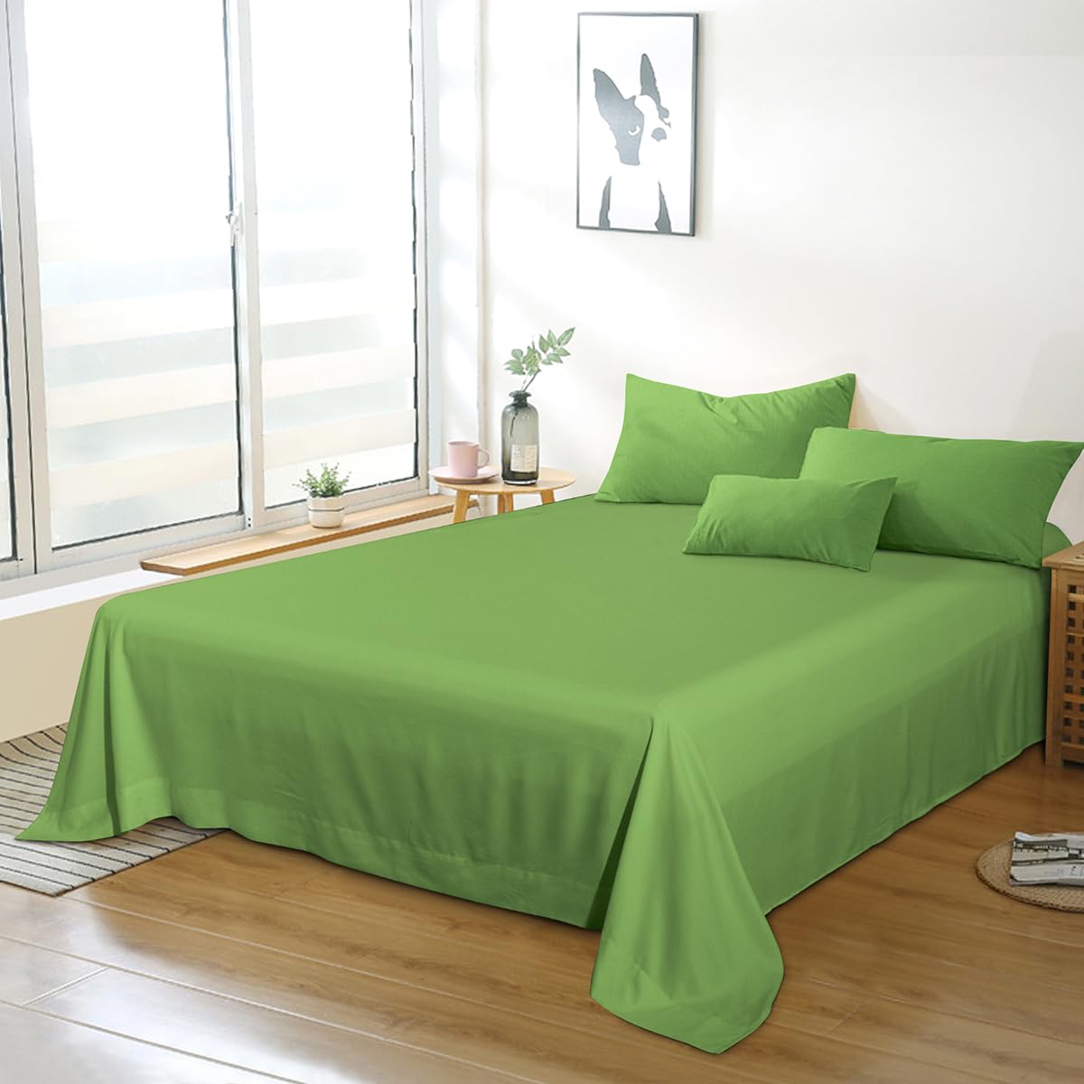 Bedding Twin Flat Sheet - Soft Brushed Microfiber, Shrinkage and Fade Resistant Top Sheet - Easy Care - 1 Flat Sheet Only, Pink