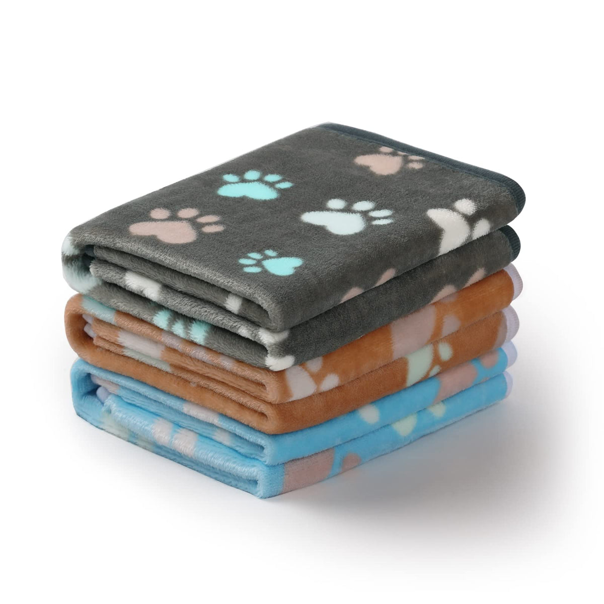 Luciphia Dog Blanket 3 Pack, Soft Cozy Fleece Throw for Puppy Cat,23"x16"